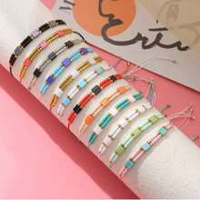 12件套时尚墨西哥邪眼幸运立方体水晶编织手链吊坠项链首饰礼物女孩批发 - 多色1 - 查看 2