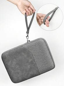 DANYCASE 10.8-13.3 Inch Tablet Laptop Sleeve Bag, 8 Inch Electronics Organizer Pouch With Padded Protection, Compatible With IPad, Devices - Light Grey - View 8