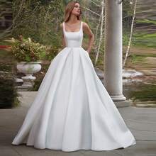 Elegant Sexy Square Neck Corset Satin A Line Formal Bridal Dress Registration Wedding Dress For Bride,Bridal Fashion,Evening Party Dress Bridal Gowns,Romantic Church Ceremony Wedding Dress,Suitable For Wedding,Party,Singles' Party,Vacation,Bride,Formal Occasions,Dinner Dress,Prom Dress,Homecoming Dress,Cocktail Party - 白色 - 查看 5