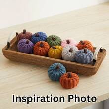 Knit Pumpkins Set Of 5, Fall Favorite, Gifts Women, Autumn Bowl Fillers Fall Farmhouse Tier Tray Decor, Decorative Pumpkins Friend Autumn Set - Mini Knit Assorted Set 12 - View 3