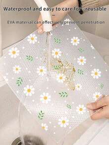 1 Roll Plastic Wear-Resistant, Waterproof, Anti-Slip Drawer Liner With Patterned Design, Moisture-Proof And Dust-Proof. Suitable For Kitchen Cabinets, Tabletops, Refrigerator Lining. Can Be Freely Cut To Different Sizes As Needed. - Multicolor - View 5