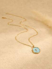 Women's Petite Cross Necklace, Delicate Silver Cross Pendant Necklace, Cute Small Cross Choker, Minimalist Cross Charm Necklace, Simplistic Religious Jewelry, Lovely Gift, Christian Gift, Suitable For Women And Teens, Wearable Year-Round, Also Suitable For Christmas - Silver Blue Base With Oil-dropped Cross - View 10