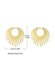 1 Pair Fashionable Delicate Personalized Versatile Sunflower Stud Earrings - Earrings - View 9