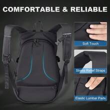 Mochila de motocicleta para hombre de gran capacidad impermeable para hombre con bolsillo para laptop talla grande - como en la foto - Ver 4