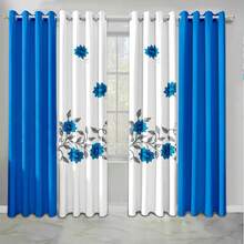 Reylox 6-Piece Gray White Striped Window Curtain Collection | Moisture-Wicking Easy-Care Drapes, Ideal For Farmhouse, Dorm & RV Spaces - Grey - View 2