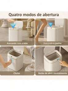 Syrisora 11L Automatic Trash Can With Touchless Motion Sensor – Plastic, Smart And Silent For Kitchen, Bedroom And Office - 白色 - 查看 10