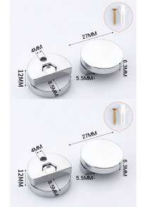 Glass Mirror Clamp, Wall Mounted Mirror Holder Clamp, Glass Mirror Hanging Bracket, Round Glass Installation Clamp, Bathroom Mirror Fixing Set - Multicolor - View 13