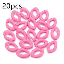 20 cái/gói móc khóa Acrylic 19x14mm màu Dopamine Túi đựng vòng tay Mặt dây chuyền DIY Trang sức Thủ công - khóa xích - Xem 10