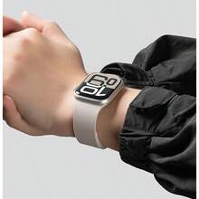 兼容苹果手表表带 S11 荔枝纹 S10 磁吸式 9 硅胶超薄表带 - 星光色 - 查看 4