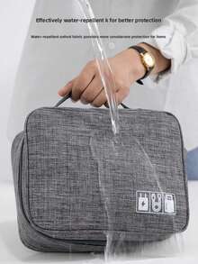 旅行电子产品收纳包，便携式线缆收纳包，用于存放电子配件和线缆。可收纳充电器、充电线、鼠标、蓝牙耳机等。多功能旅行数码收纳包，多隔层设计。 - 彩色 - 查看 5