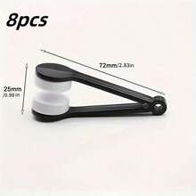 8pcs Mini Fashion Glasses Cleaning Kit - Includes Microfiber Cloths, Cleaning Solution, Soft Brush, And Cleaning Clip (Multicolor) - Multicolor - View 13