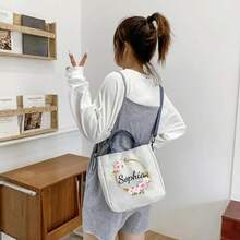 Fashionable Solid Color Canvas Bag, New College Student Shoulder Crossbody Bag, Women Casual Multifunctional Shoulder Handbag - Multicolor - View 2