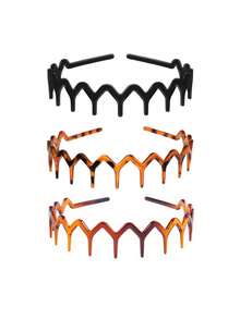 2pcs Elegant Hair Accerssories Winter Headbands Hair Accessory Christmas Beauty Accessories Hair Tools Hair Accessorie Plastic Hair Hoop With Big Wavy Shape - 彩色 - 查看 7