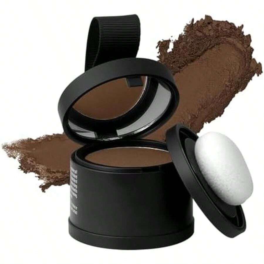 Hairline Shadow Polvo Para Rayitas, Polvo para Retocar Raíces, Corrector Para Las Raíces Del Cabello, Para Cubrir Las Sombras Para El Cabello, Uso Para Rellenar El Debilitado (Negro) - Marrón claro-Talla única - Ver 1