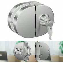 Ranbo 304 - Cerradura de  para puerta de vidrio acero inoxidable chapado en cromo 10 mm -12 mm 3 llaves Double Swing Glass Door Plateado - como en la foto - Ver 1