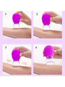 3/10pcs Cupping Set, Facial Cupping Devices, Silicone Cupping Massage Cups, Vacuum Suction Cupping Tools For Meridian Massage On Face, Back And Body - Multicolor - View 9