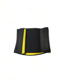 1 Piece, High-Elasticity High-Pressure Fitness Waist Belt For Fat Burning, Core And Abdominal Sculpting - Self-Adhesive Black/Yellow Sweatproof Waistband For Running Training, Multi-Scenario Body Shaping And Posture Support - Multicolor - View 11