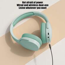 Over-Ear Wireless Bluetooth Headphones With ANC & HiFi Sound, 20-Hour Playtime Foldable Travel Headphones With Zero Pressure Memory Cotton Ear Cups & Bluetooth 5.1 | Studio-Grade, All-Day Wear, Travel Essential - 綠色 - 查看 5