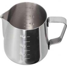 14oz 400ml Taza de Espuma de Acero Inoxidable con Pico Puntiagudo Jarra Artística para Café Jarra para Vapor de Leche con Escala para Hacer Café Uso en la Cocina en el Hogar - 1 - Ver 2