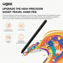 Tableta digital UGEE M908, tableta de dibujo para computadora, conectada a teléfono móvil, pizarra de pintura, pizarra de escritura para clases en línea, tableta de dibujo PS - Negro - Ver 5