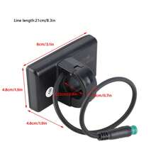 S866 Electric Bike LCD Display Meter - Waterproof Control Panel For 24V, 36V, And 48V E-Bikes With Durable Plug - 黑色 - 查看 8