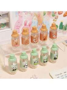 1/5包可爱卡通水豚矫正带，配有水豚宝宝矫正带，易于使用，可立即纠正错误，随时纠正错误，适用于学习、学校和办公用品。 - 彩色 - 查看 2