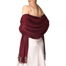 1 Khăn choàng và khăn quấn Pashmina Cashmere mềm mại, màu trơn, cỡ lớn, khăn choàng cưới cho phụ nữ, trang phục dạ hội, du lịch, văn phòng và phụ kiện quà tặng cho phụ nữ - khăn viscose - Xem 5