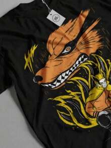 Baryon Mode T-Shirt Kyuubi Kurama T-Shirt Anime Manga Shirt Graphic Tee 1 - màu đen - Xem 1