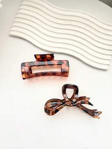 2个亚克力渐变花朵造型发爪，大号，优雅时尚休闲发型配饰，适合女性，情人节夏季发夹，发卡，发夹，发夹，发饰，发圈，发夹，发饰 ...