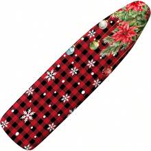 Funda y almohadilla para tabla de planchar extra gruesa para verano playa estrellas coral de 15 x 54 pulgadas resistente al abrasador y a las manchas bola de pino de copo de nieve de Navidad - Transmisión 2 - Ver 1