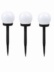 3/2pcs Durable Solar Powered Globe Floor Lamp, Solar Outdoor Decorative Light, High Energy Conversion, Suitable For Garden/Patio Nighttime Lighting And Landscape Decoration. It Can Be Used As An Auxiliary Light For Nighttime Lighting As Well As An Accent Decoration In Landscape Arrangement. Durable And Stylish.