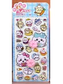 1 Set Soft & Fluffy Cat Paw 3D Squishies Stickers - Cartoon Stress Relief Stickers For Kids | Reusable New Year, Valentine's Day, Easter Gift! - Multicolor - View 5