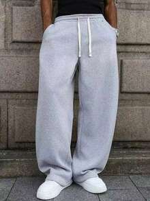 AOMDOTB 6XL Pantalon de survêtement pour hommes grande taille, automne/hiver. Pantalon cargo à jambes droites élastiques avec grandes poches, convient pour les sports, le décontracté, la course, les voyages extérieurs, les courses et les sorties de printemps - Gris - Voir 7