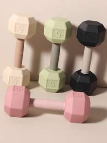 Baby Silicone Dumbbell Teether, Infant Teething Toy, Easy Grip Teething Stick, Newborn Gift, Photo Prop - Multicolor - View 4