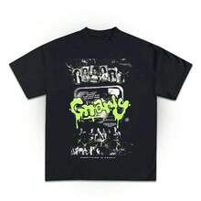 KATSEYE 'Gnarly' Vintage Bootleg T Shirt, Beautiful Chaos Tee, Eyekon Kpop Fan Merch Gift, Sophia, Manon, Lara, Daniela, Megan, Yoonchae - 黑色 - 查看 1