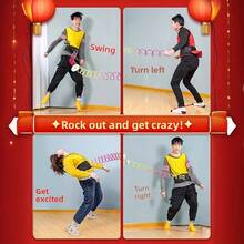 6pcs/Set | CD Tug Of War Game Set | Team Activity * Multi-Person Interactive Challenge. Vibrant Colors, This Set Is A Must-Have For Outdoor Team Building And Corporate Training. It Is A Fun-Filled Competition, Suitable For Holidays, Christmas And Parties, And Can Also Help Strengthen The Core Muscle Group. - Multicolor - View 4