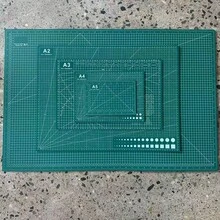 A3/A4/A5 Leather Cutting Mat, Self-Healing Rotary Blade Cutting Craft Mat, Soft Green Leather Craft Cutting Board