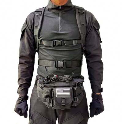 男士战术腰包，多功能户外迷彩徒步探险骑行救援腰包，耐用腰包斜挎包