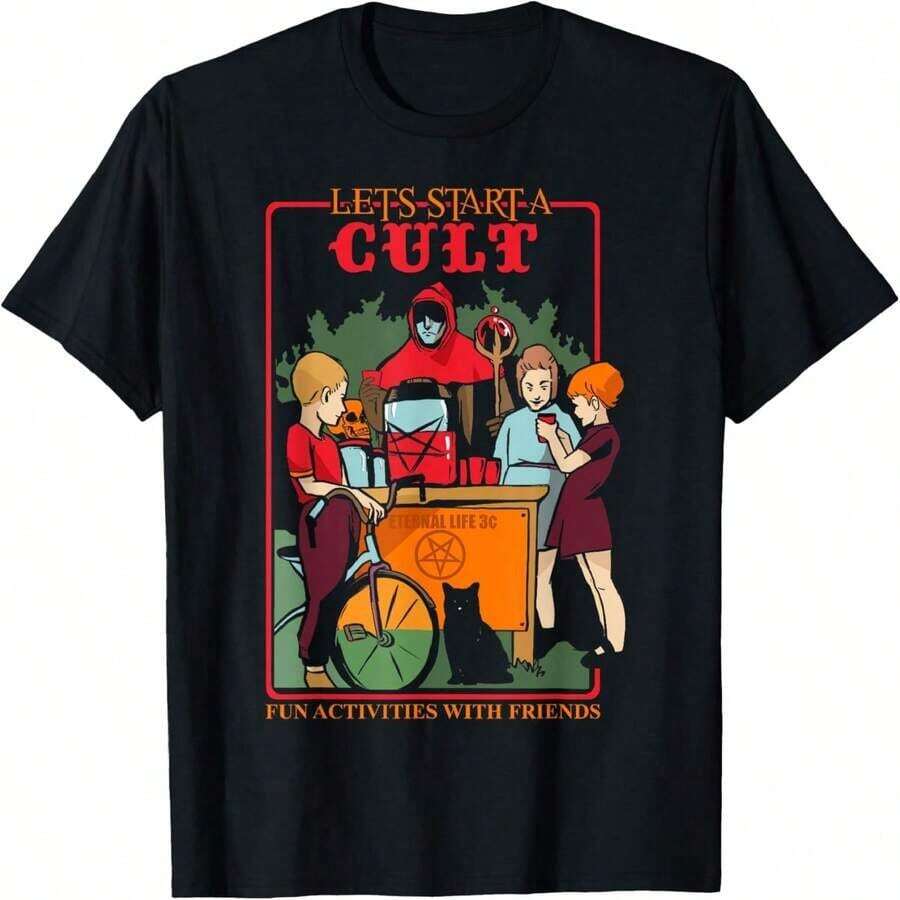 Blackcraft Cult Games Occult Witchcraft Satan Pentagram T-Shirt.JpgLeisure - Black - View 1