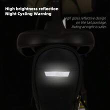 Large Capacity Bicycle Rear Bag, With Adjustable Shoulder Strap, Durable Seat Post Hanging Bag, Suitable For Road & Mountain Bikes, Mixed Color Design, Convenient Zipper Opening, Secure Fixation, Fashionable Appearance