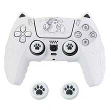 Set Pegangan Jempol Cakar Kucing Lucu + Casing Pelindung Silikon + Shell + Stiker, Kompatibel dengan PlayStation 5/Kontroler PlayStation 5, Set Aksesori Gaming Anti Jatuh dan Anti Gores - Wajib Dimiliki untuk Gamer - MultiWarna - View 16