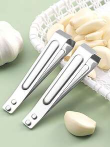 Stainless Steel Garlic Peeler, Suitable For Peeling Garlic And Removing Fish Bones, Stainless Steel Hair Clips, Kitchen Supplies, And Fish Bone Tweezers - Multicolor - View 4