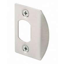 Prime-Line E 2457 Standard Latch Strike 1-5 8 in. Steel Satin Nickel Finish Pack of 2 - NquelSatinado - Ver 1