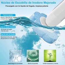 Juego de Cepillo de Inodoro Deshechable 30pcs Escobilla Para Inodoro Desechable Trae Tu Propia Solución Limpiadora Con 30 Cabezales de Repuesto y Portacepillos de Almacenaje Para Limpieza de Baño - Juego de 30 piezas - Ver 5