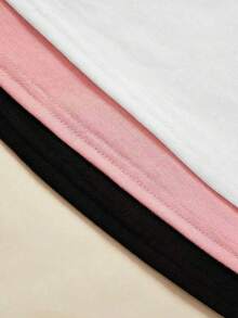 3pcs Toddler Girls' Cartoon Print Short Sleeve Set - Multicolor - View 6