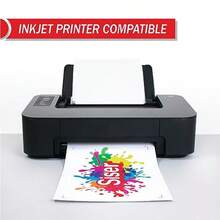 SISER EasyColor DTV - Hojas de 8.4 x 12.54 cms vinilo de transferencia térmica compatible con impresoras de inyección de tinta 10 hojas - Blanco - Ver 3