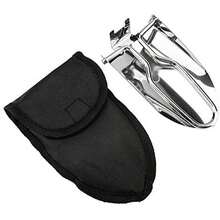 Mxtech Pala Plegable Pequeña, Pala de Emergencia, Acero Inoxidable Multipropósito para Todo Terreno, Camping, Jardinería - / - Ver 1