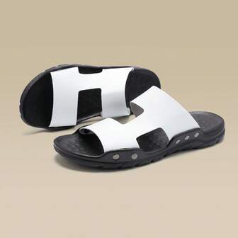 Sandalias planas para hombres, nuevas sandalias de playa de moda casual de verano, ligeras y suaves con tiras antideslizantes