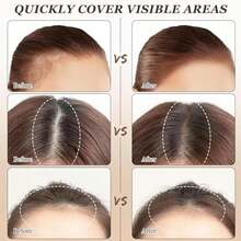 Hairline Shadow Polvo Para Rayitas, Polvo para Retocar Raíces, Corrector Para Las Raíces Del Cabello, Para Cubrir Las Sombras Para El Cabello, Uso Para Rellenar El Debilitado (Negro) - Marrón claro-Talla única - Ver 5