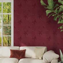 1 Roll Vintage Red Floral Wallpaper - Thick Self-Adhesive Red Rose Peel And Stick Wallpaper, Removable, Suitable For Shelves, Drawers And Decorative Surfaces, Decorative Wallpaper | Floral Pattern | Living Room, Bedroom, Bathroom, Kitchen, Home Decor, Furniture Renewal Sticker, Kitchen Sticker 17.7in X 39.3ft/118.1in/196.8in - Burgundy - View 4